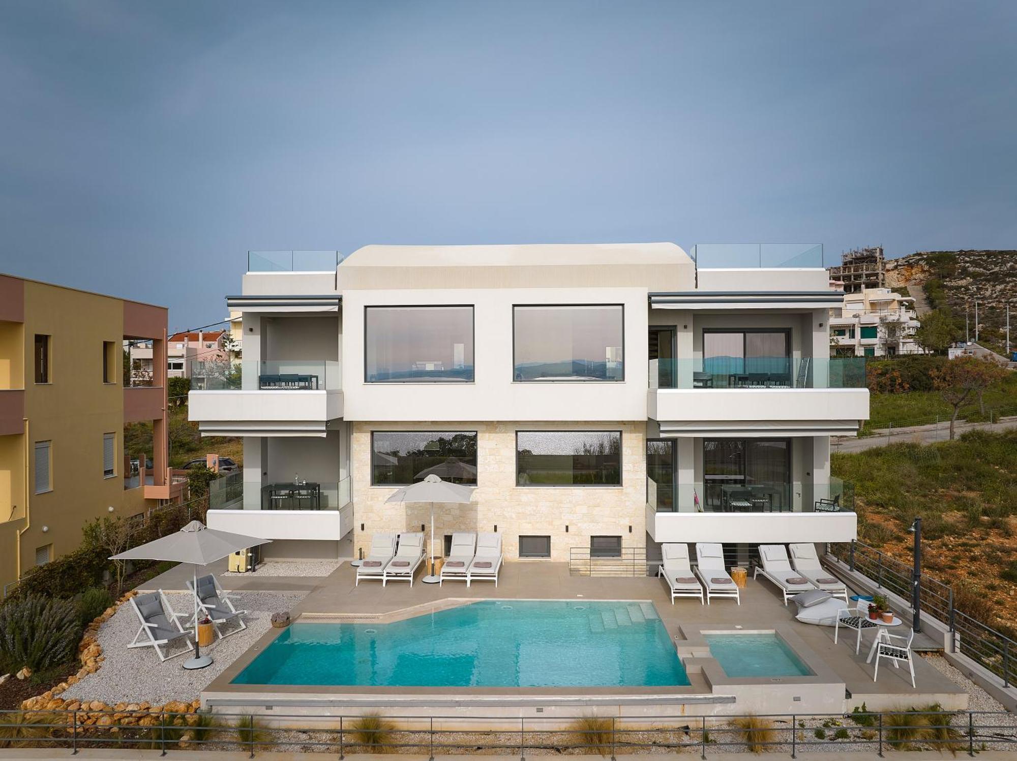 Pachnes Luxury - Heated Pool, Sea View Kounoupidhianá